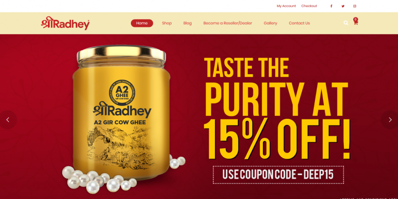 Pure A2 Gir Cow Ghee Buy Online Best Quality Shree Radhey